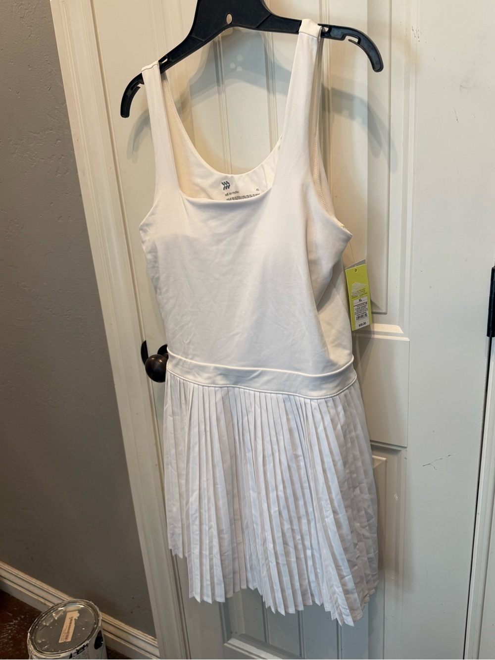 all in motion White Pleated Mini Dress
